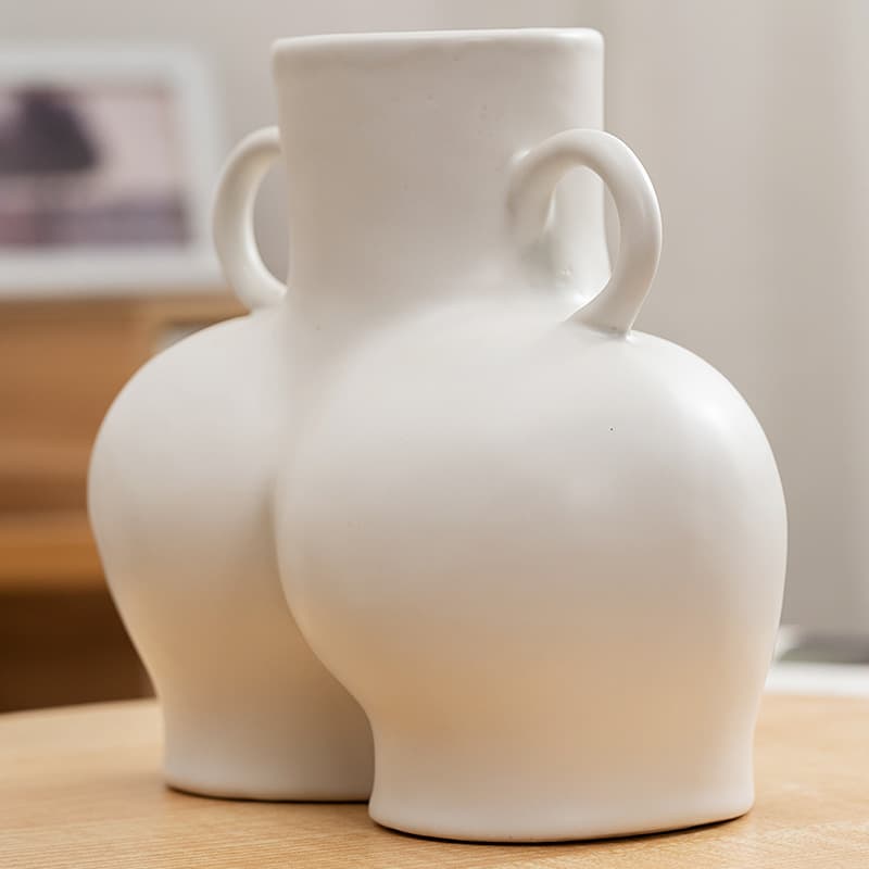 Sculptural Ceramic Body Vase - alternate view