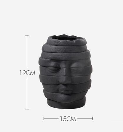 Nordic Ceramic Face Vase
