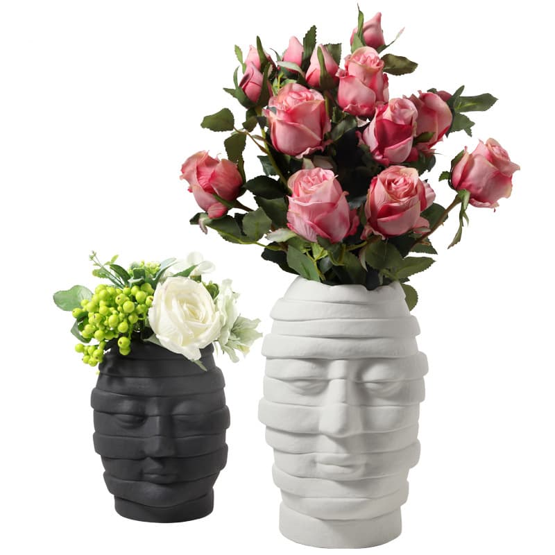Nordic Ceramic Face Vase - alternate view